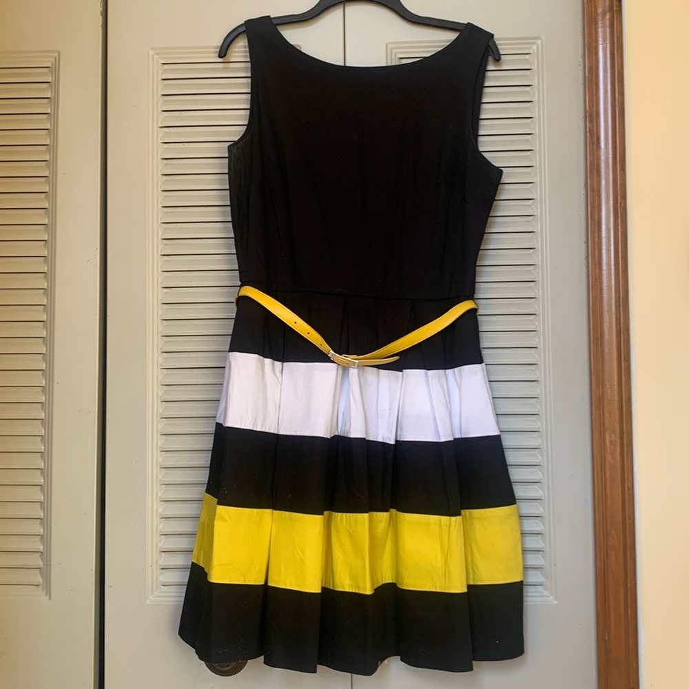 Beautiful black, white yellow dress
